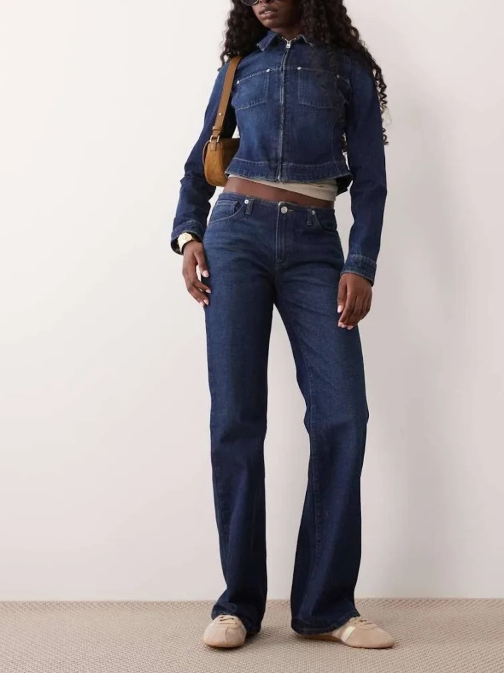 Good American Women's Ghost-Waist Low-Rise Bootcut Jeans Size 4/6